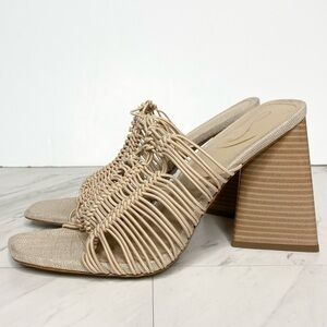 Sam Edelman Laurette Tan Strappy Heeled Sandal 8 1/2 M